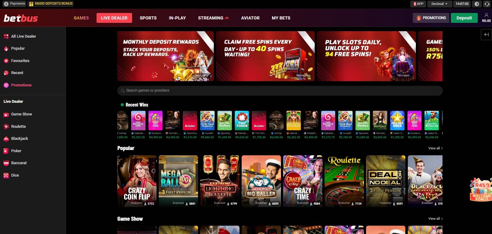 BetBusCoZa Screenshot